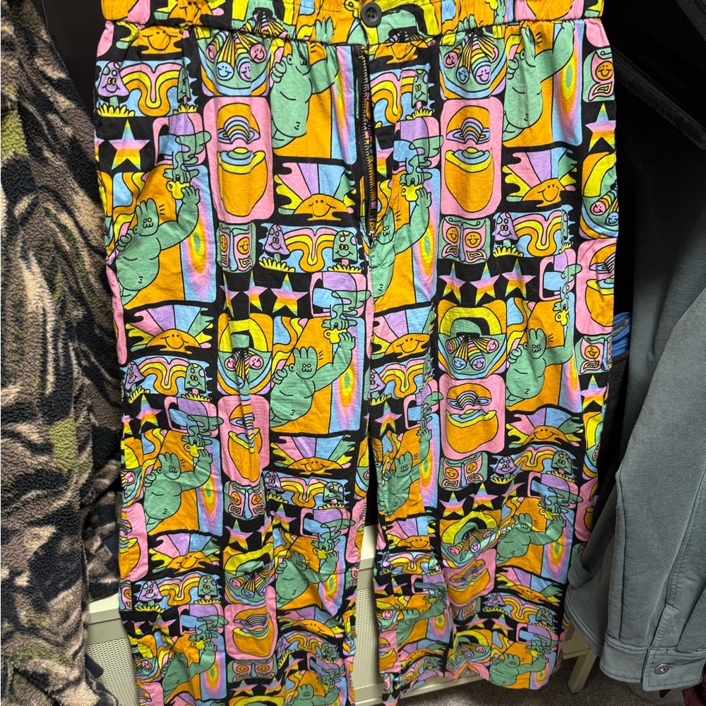 Nooworks Linen Catalina Colorful Graphic Print Pants